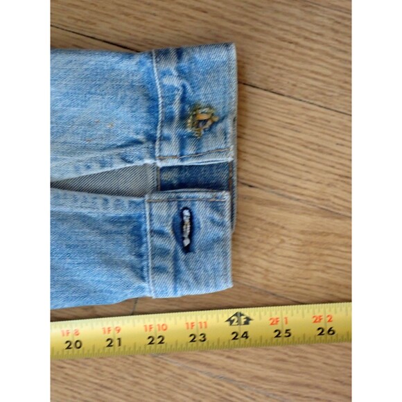 VTG Levi Strauss Jean Jacket sz 44 Trucker 70505-0213 Blue Houston Police Dept - Picture 12 of 16